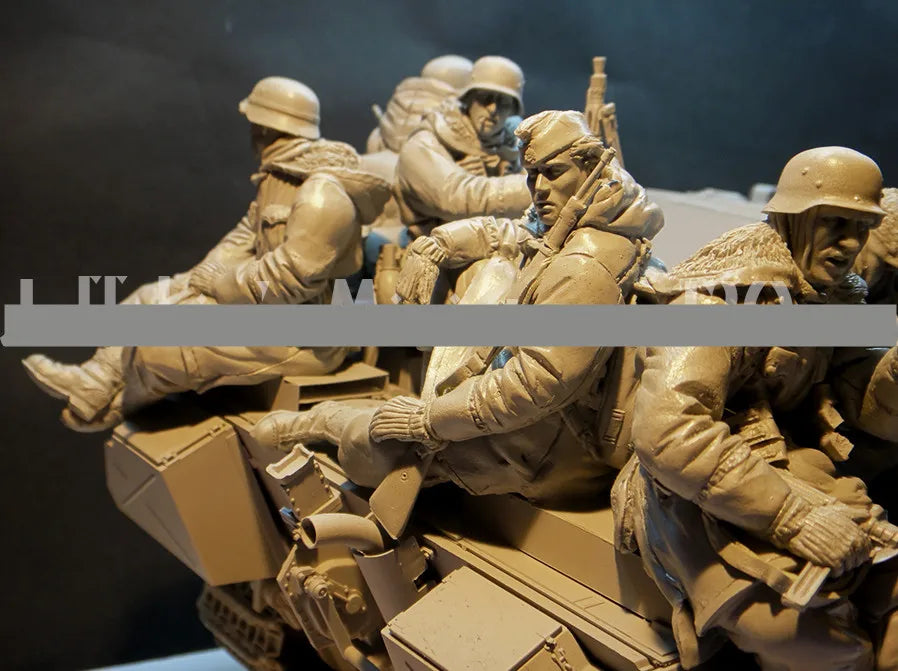 1/16 Modern Tactical Assault Squad, 6 Figures, Resin Model Figure Kit, Unassembled and Unpainted