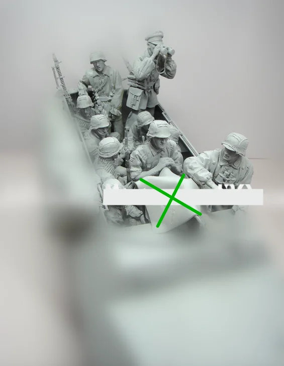 1/16 WWII German Infantry Officer Heads, 10 Figures, Resin Model Figure Kit, Unassembled and Unpainted