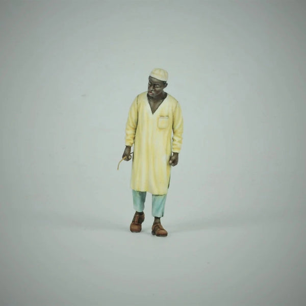 1/35 Civilian Merchant with Donkey, 2 Figures, Resin Model Figure Kit, Historical Theme, Unassembled and Unpainted