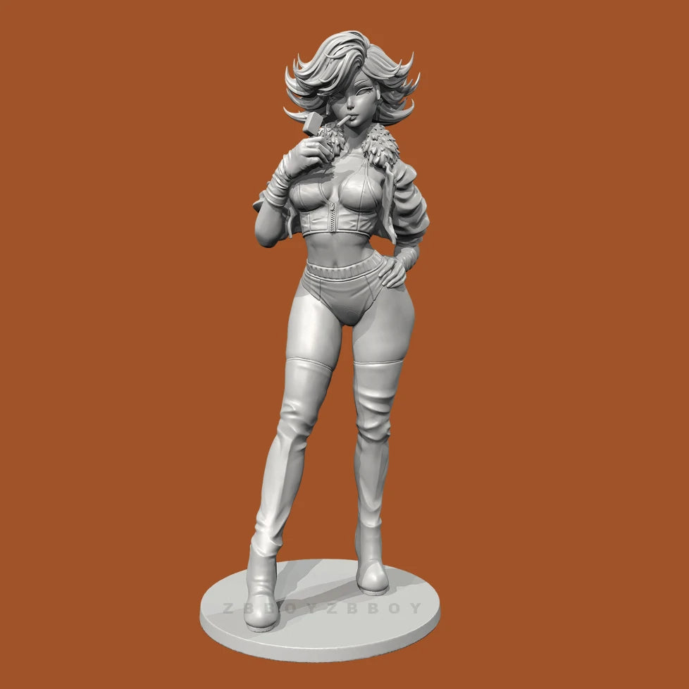 75mm Tactical Female Warrior, Resin Model Figure Kit, Unassembled and Unpainted