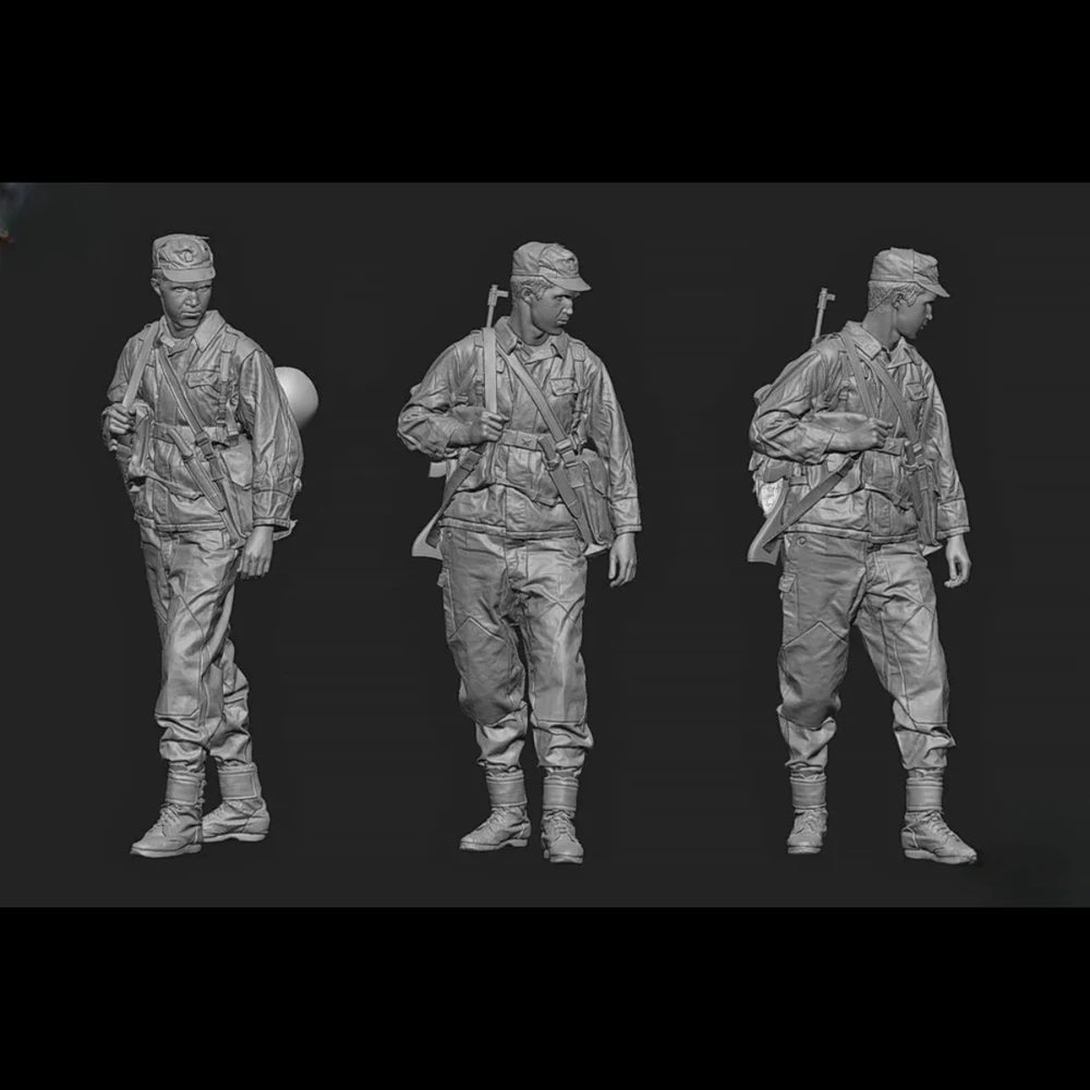 1/35 Cold War Czechoslovak Soldiers, 14 Figures, Resin Model Figure Kit, Unassembled and Unpainted