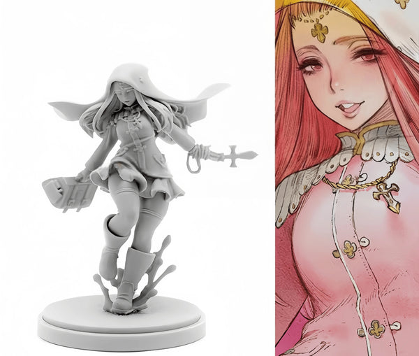 38mm Female Leader, Resin Model Figure Kit, Fantasy Theme, Unassembled and Unpainted