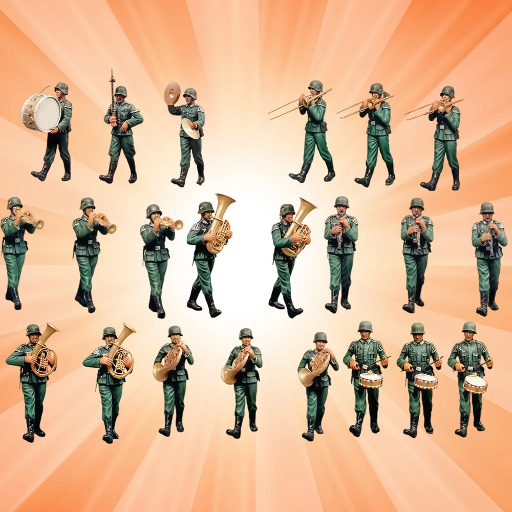 1/35 Modern Military Band Ensemble, 22 Figures, Resin Model Figure Kit, Unassembled and Unpainted
