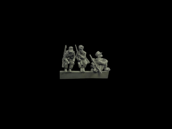 1/72 WWII German Wehrmacht Infantry Team, 3 Figures, Resin Model Figure Kit, Unassembled and Unpainted