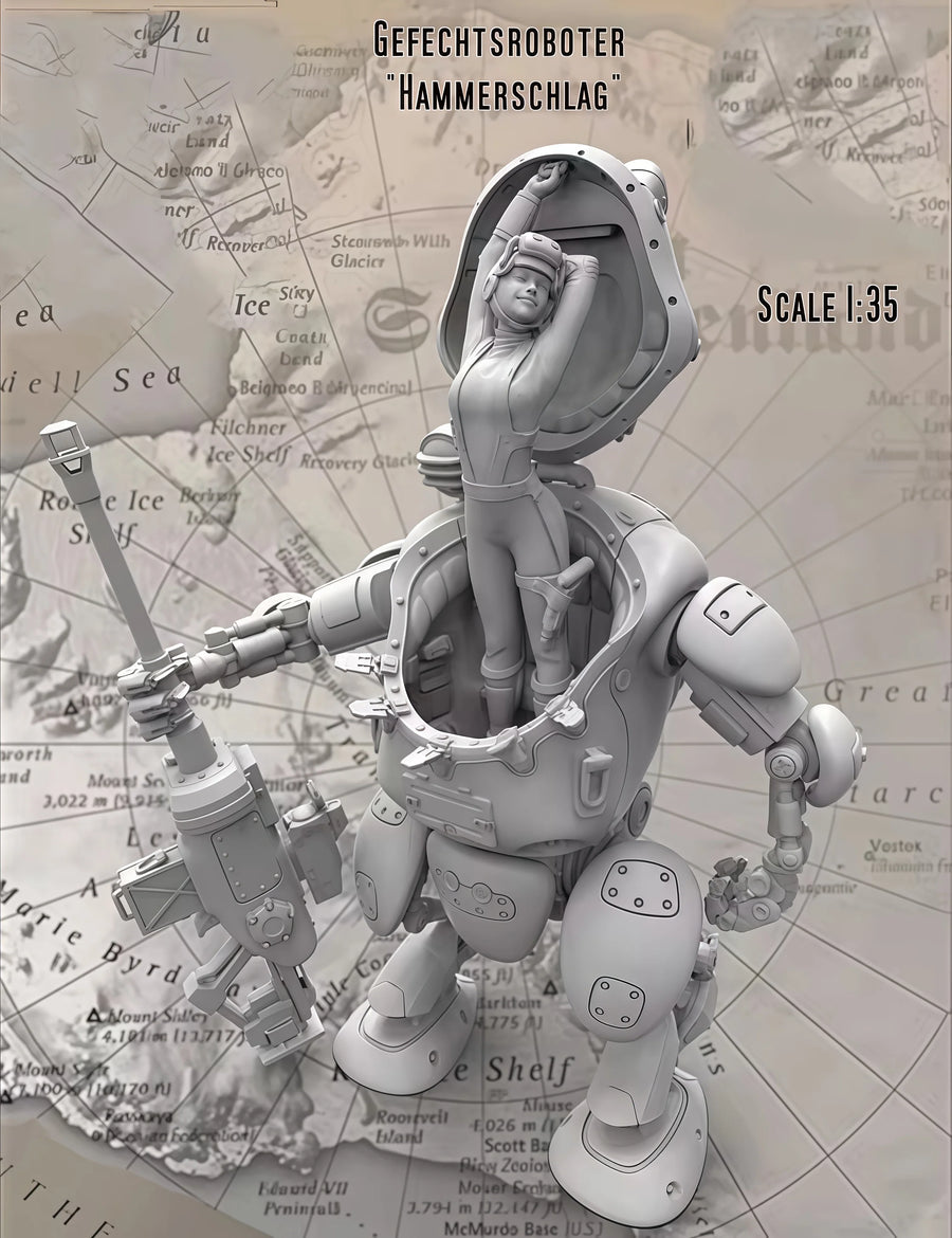 WWII German Gefechtsroboter Hammerschlag 1/35 Resin Figure Kit - resin model view 2