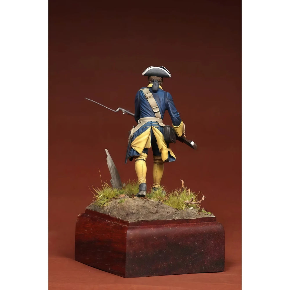 75mm Napoleonic Swedish Infantry Musketeer, Resin Model Figure Kit, Unassembled and Unpainted
