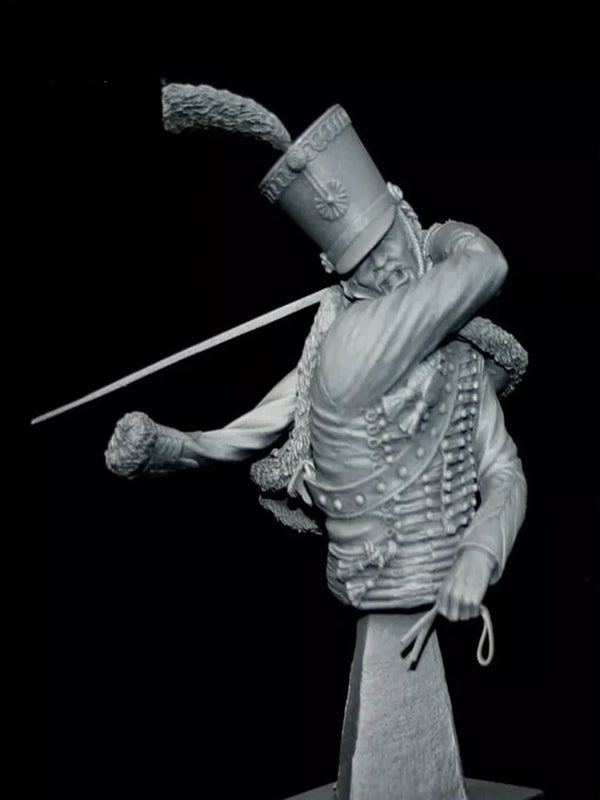1/10 Warrior Officer, Resin Model Bust Kit, Fantasy Theme, Unassembled and Unpainted