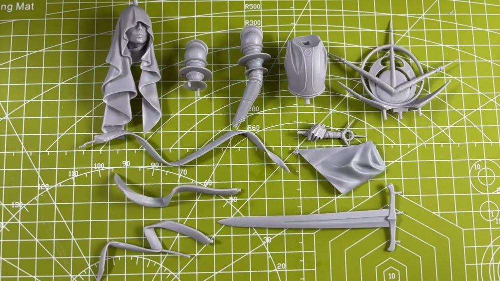 1/10 Dark Fantasy Swordsman, Resin Model Bust Kit, Fantasy Theme, Unassembled and Unpainted