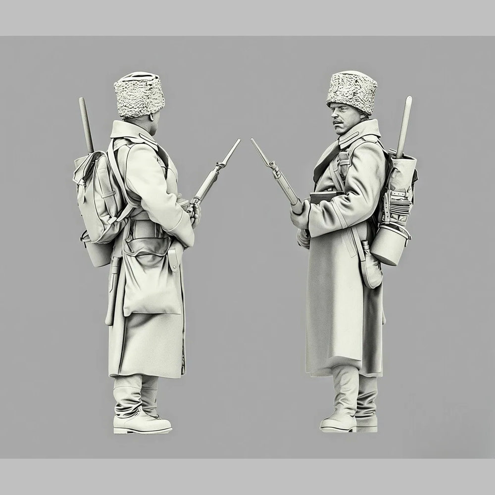 1/35 WWI Russian Imperial Infantry Combat Squad, 5 Figures, Resin Model Figure Kit, Unassembled and Unpainted