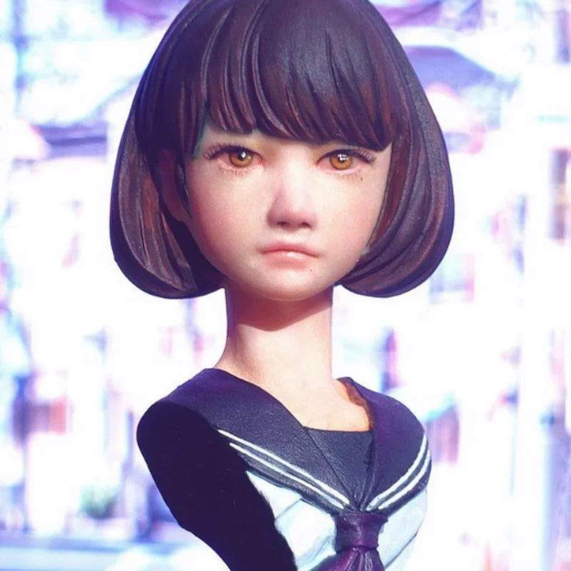 School Girl, Resin Model Bust Kit, Anime Theme, Unassembled and Unpainted