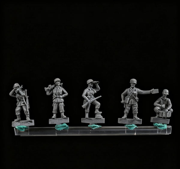 1/72 Modern Airborne Team, 5 Figures, Resin Model Figure Kit, Unassembled and Unpainted