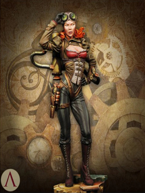 1/24 Officer with Mechanical Arm, Resin Model Figure Kit, Fantasy Theme, Unassembled and Unpainted