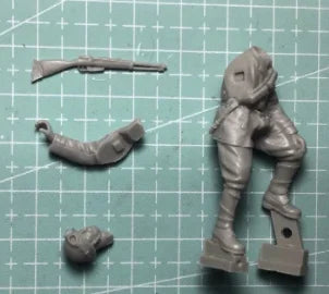 1/35 WWII Italian Soldier Motorcycle, Resin Model Vehicle Kit, Unassembled and Unpainted