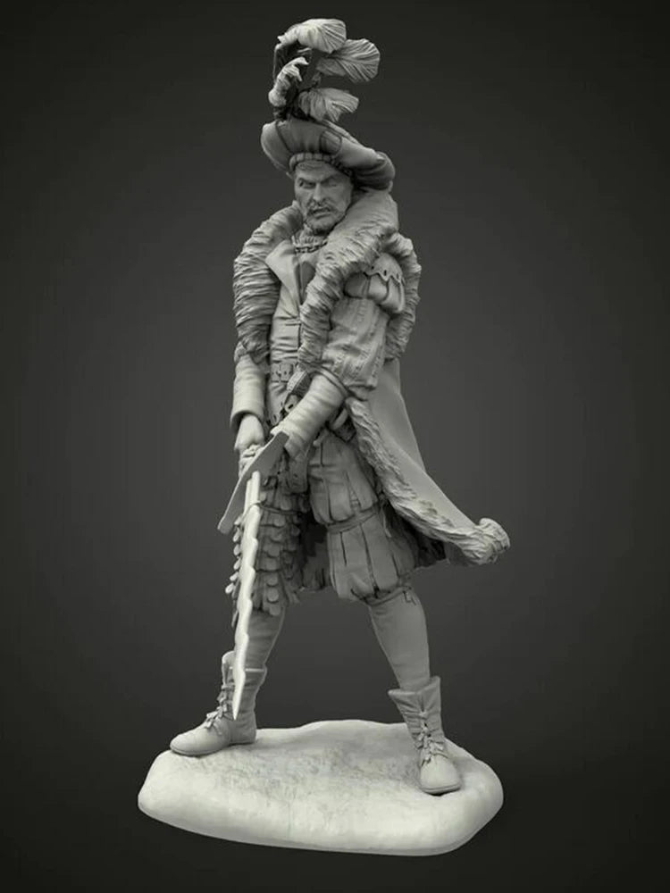 1/24 Napoleonic Winter Soldier, Resin Model Figure Kit, Unassembled and Unpainted
