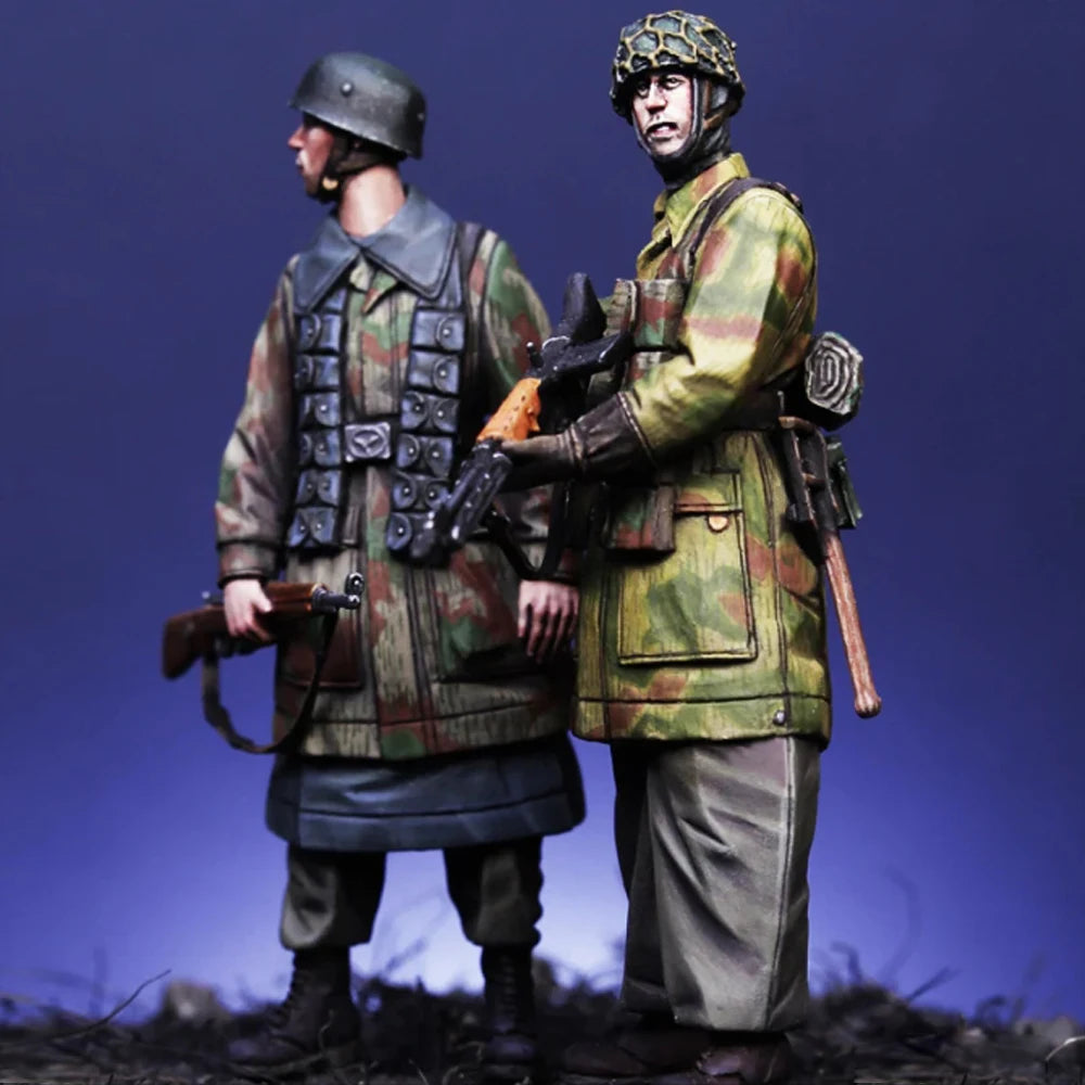 1/35 WWII German Fallschirmjäger Combat Squad, 6 Figures, Resin Model Figure Kit, Unassembled and Unpainted