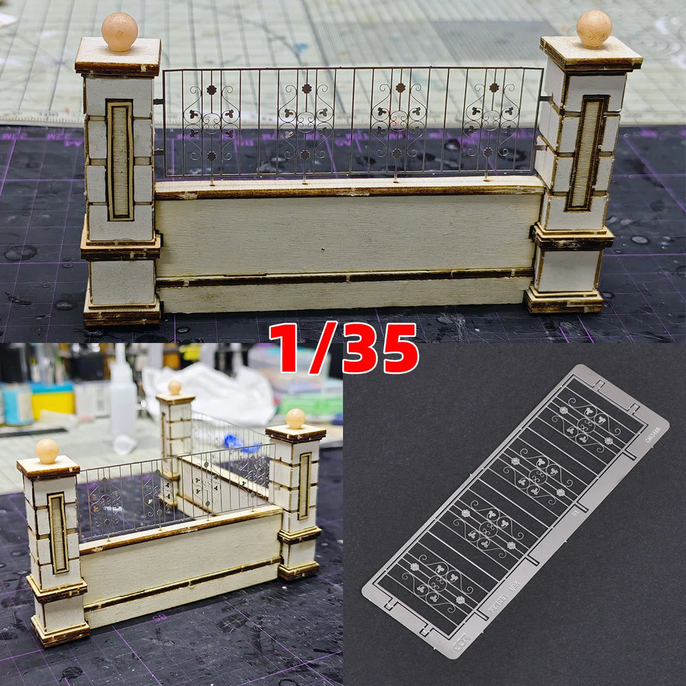 1/35 Military Fortification Elements, Resin Model Accessory Kit, Military Theme, Unpainted