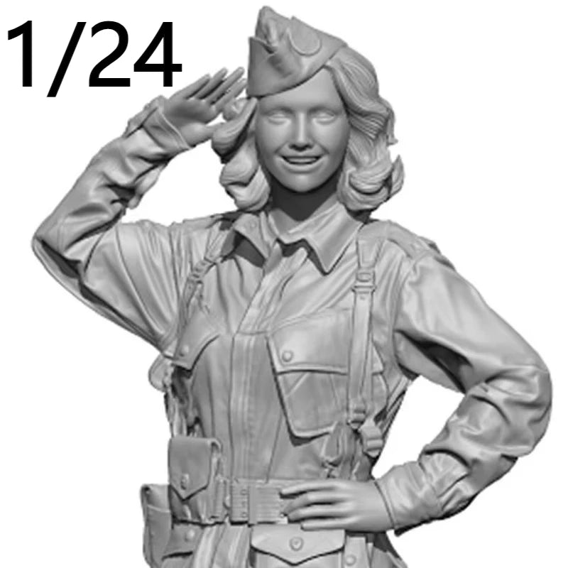 1/35 Cold War Female Military Police, Resin Model Figure Kit, Unassembled and Unpainted