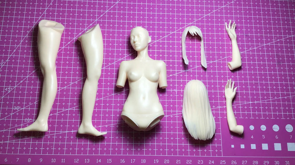 1/8 Red-Haired Female, Resin Model Figure Kit, Unassembled and Unpainted