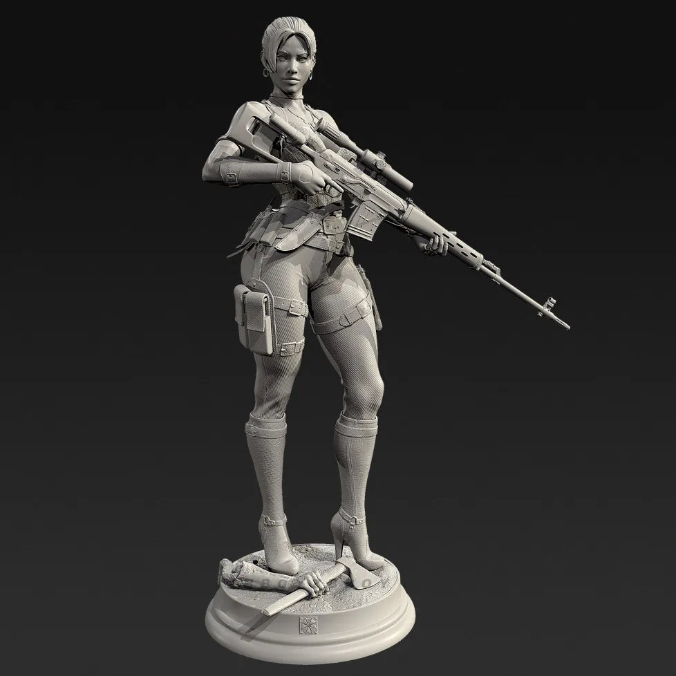 55mm Modern Sci-Fi Tactical Operator, Resin Model Figure Kit, Unassembled and Unpainted