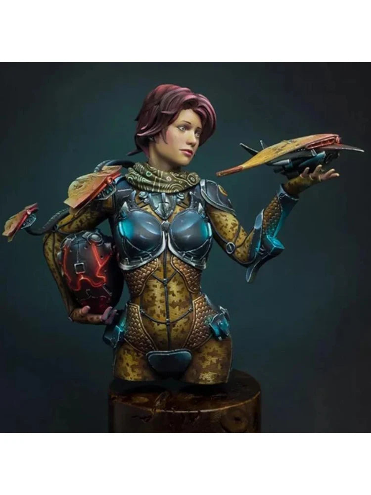 1/10 Steampunk Female, Resin Model Bust Kit, Fantasy Theme, Unassembled and Unpainted