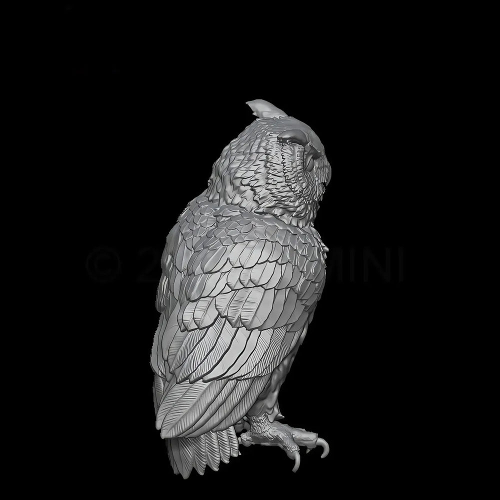 75mm Anthropomorphic Bird Set with Owls and Crow, 4 Figures, Resin Model Creature Kit, Wildlife Theme, Unassembled and Unpainted