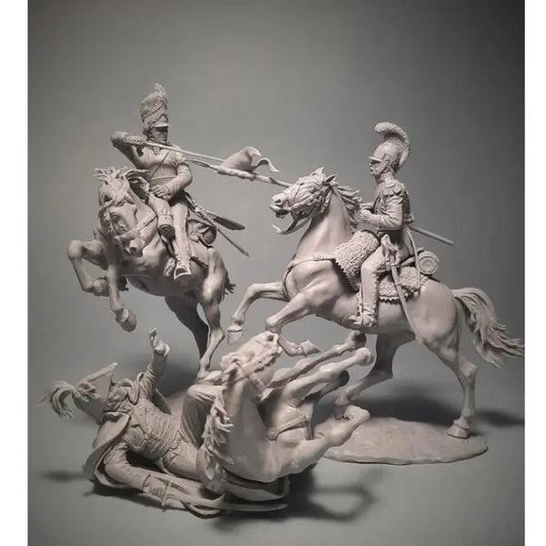 1/32 Medieval Fantasy Knights, 4 Figures, Resin Model Figure Kit, Unassembled and Unpainted