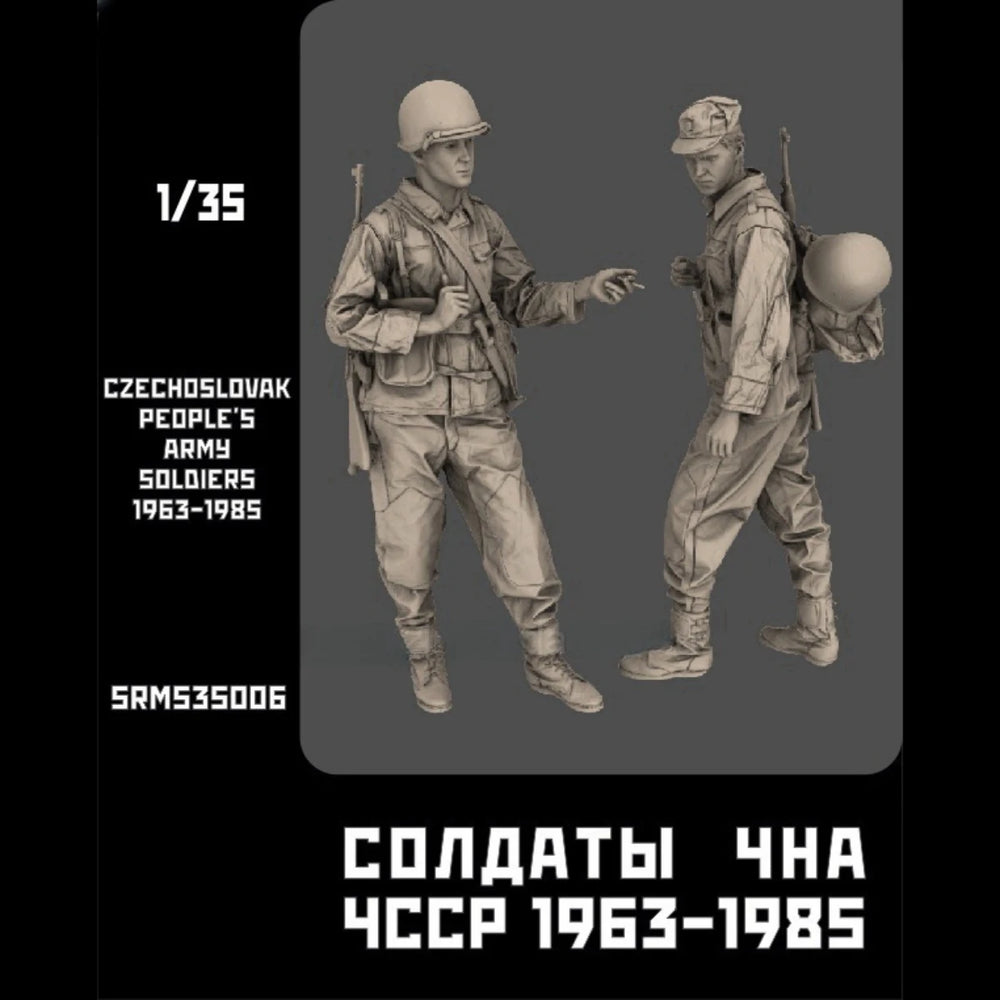 1/35 Cold War Czechoslovak Soldiers, 14 Figures, Resin Model Figure Kit, Unassembled and Unpainted