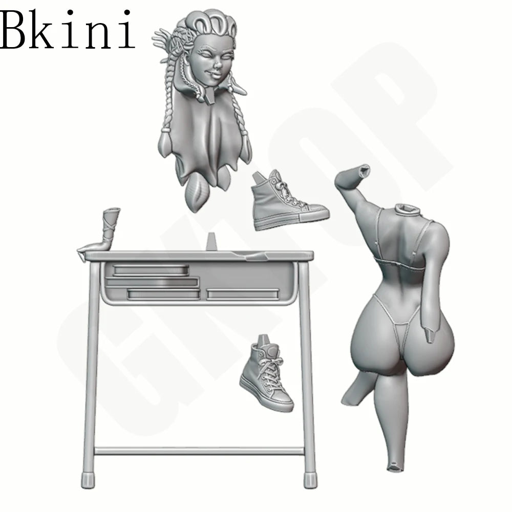 1/24 Campus Student, Resin Model Figure Kit, Unassembled and Unpainted