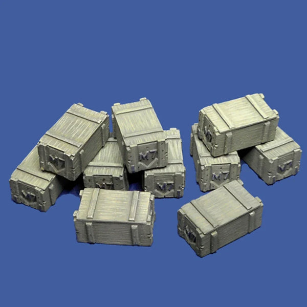 1/35 WWII British/NZ BESA M.G. Ammo Boxes, Resin Model Accessory Kit, Unpainted