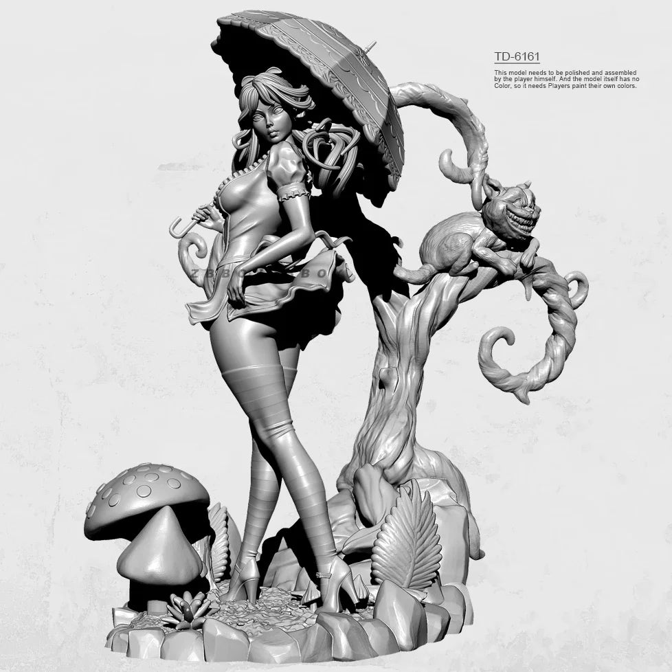 75mm Fantasy Pin-Up Sorceress, Resin Model Figure Kit, Unassembled and Unpainted