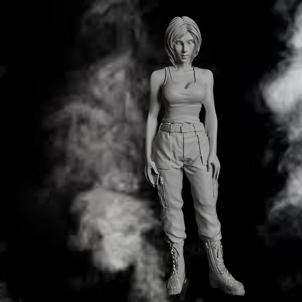 1/20 Modern Female Soldier in Cargo Pants and Tank Top, Resin Model Figure Kit, Unassembled and Unpainted