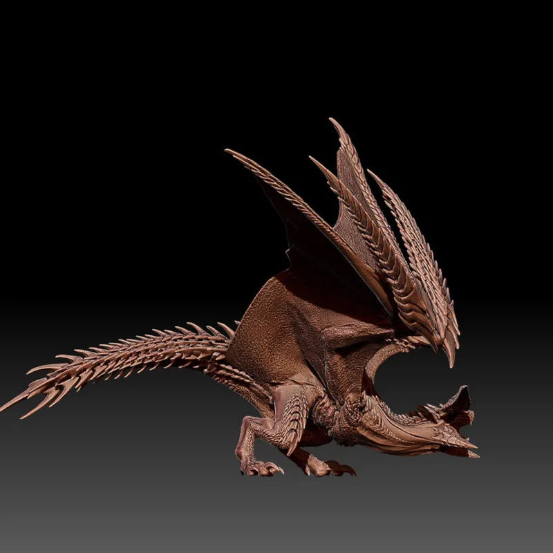150mm Standing Dragon with Spread Wings, Resin Model Figure Kit, Fantasy Theme, Unassembled and Unpainted