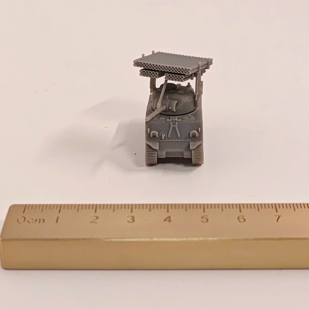 1/144 WWII M4A3 Sherman Calliope, Resin Model Vehicle Kit, Unassembled and Unpainted