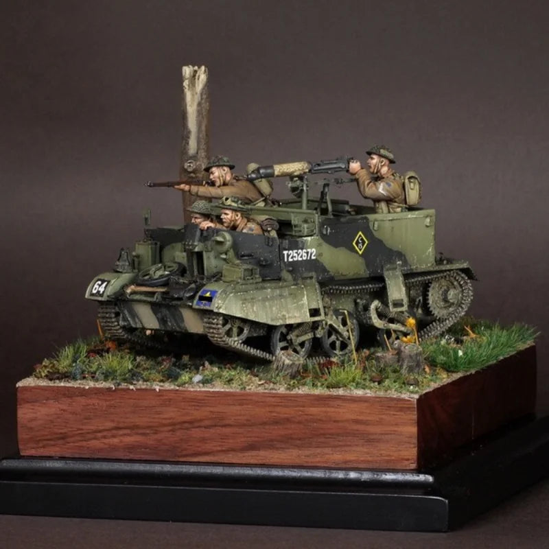 1/35 WWII British Desert War Soldiers, 4 Figures, Resin Model Figure Kit, Unassembled and Unpainted