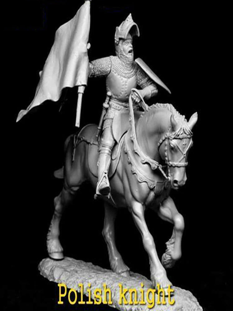 54mm Medieval Polish Knight, Resin Model Figure Kit, Unassembled and Unpainted