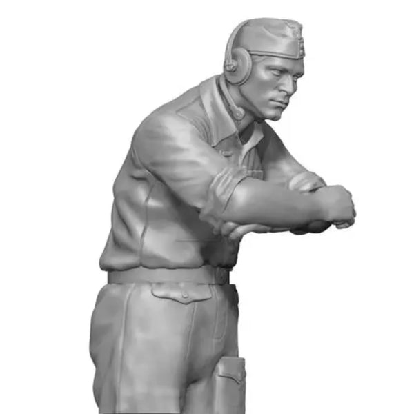 1/16 WWII German Tank Officer, Resin Model Bust Kit, Unassembled and Unpainted