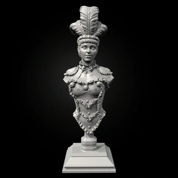 85mm Baroque Female Aristocrat, Resin Model Bust Kit, Historical Theme, Unassembled and Unpainted