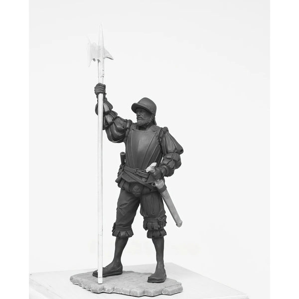 1/24 Medieval European Soldiers with Polearms, 4 Figures, Resin Model Figure Kit, Unassembled and Unpainted