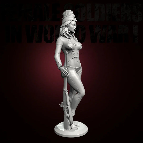 50mm Female Fantasy Warrior, Resin Model Figure Kit, Fantasy Theme, Unassembled and Unpainted