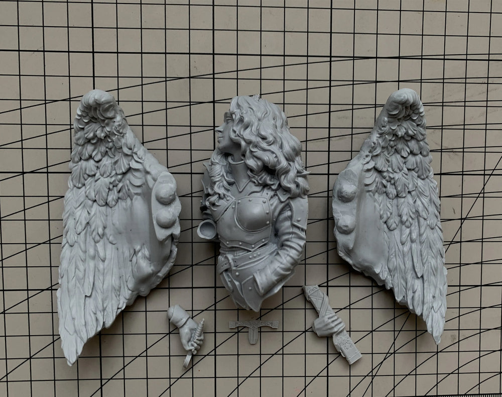 1/10 Female Angel, Resin Model Bust Kit, Fantasy Theme, Unassembled and Unpainted