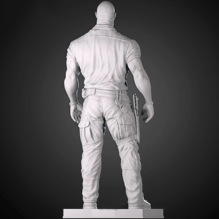 Modern Tactical Operative with Chest Rig 75mm Resin Figure Kit - resin model view 2