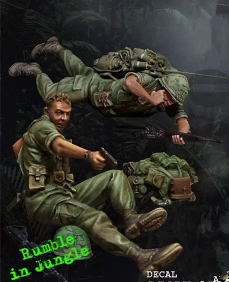 1/35 Vietnam War US Army Infantryman Sandbag Position, Resin Model Figure Kit, Unassembled and Unpainted