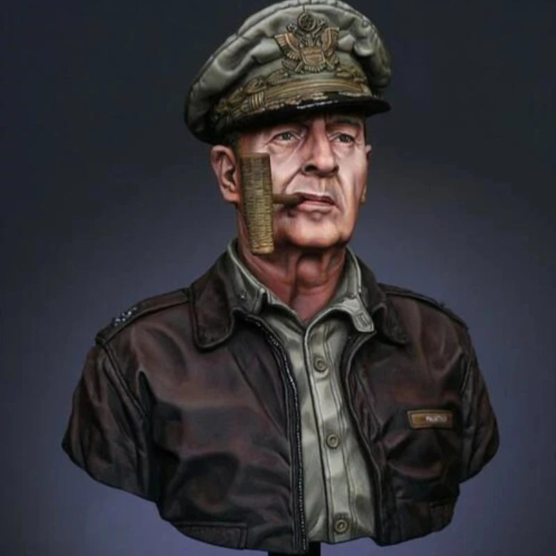 1/10 WWII American General, Resin Model Bust Kit, Unassembled and Unpainted
