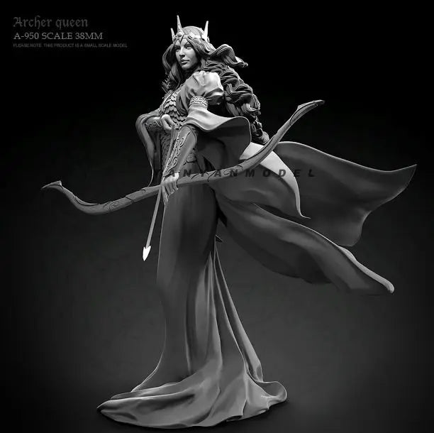 38mm Archer Queen, Resin Model Figure Kit, Fantasy Theme, Unassembled and Unpainted