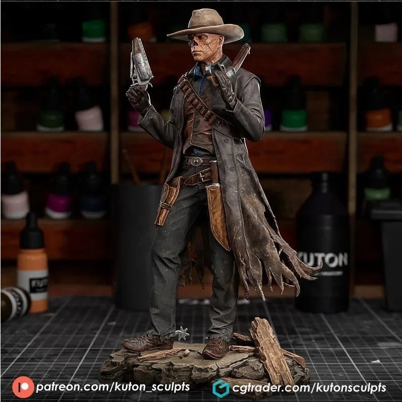 1/24 Ghoul Western Gunslinger, Resin Model Figure Kit, Fantasy Theme, Unassembled and Unpainted