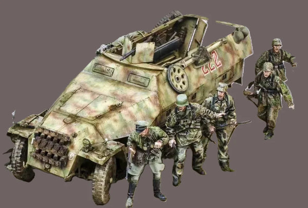 1/35 Modern Desert Combat, 5 Figures, Resin Model Diorama Kit, Unassembled and Unpainted