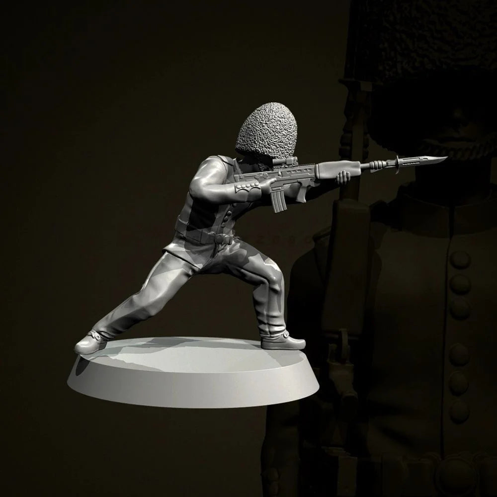 50mm Modern British Tactical Infantry, 8 Figures, Resin Model Figure Kit, Unassembled and Unpainted