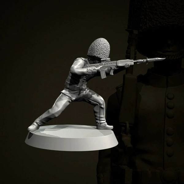 50mm Modern British Tactical Infantry, 8 Figures, Resin Model Figure Kit, Unassembled and Unpainted