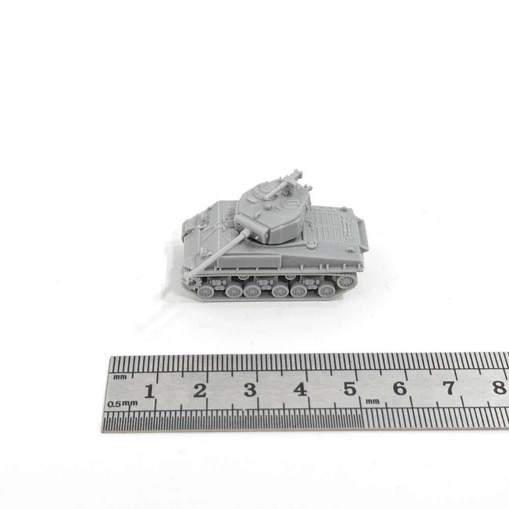 1/144 WWII Allied M4A3E8 Sherman Tank, Resin Model Vehicle Kit, Unassembled and Unpainted