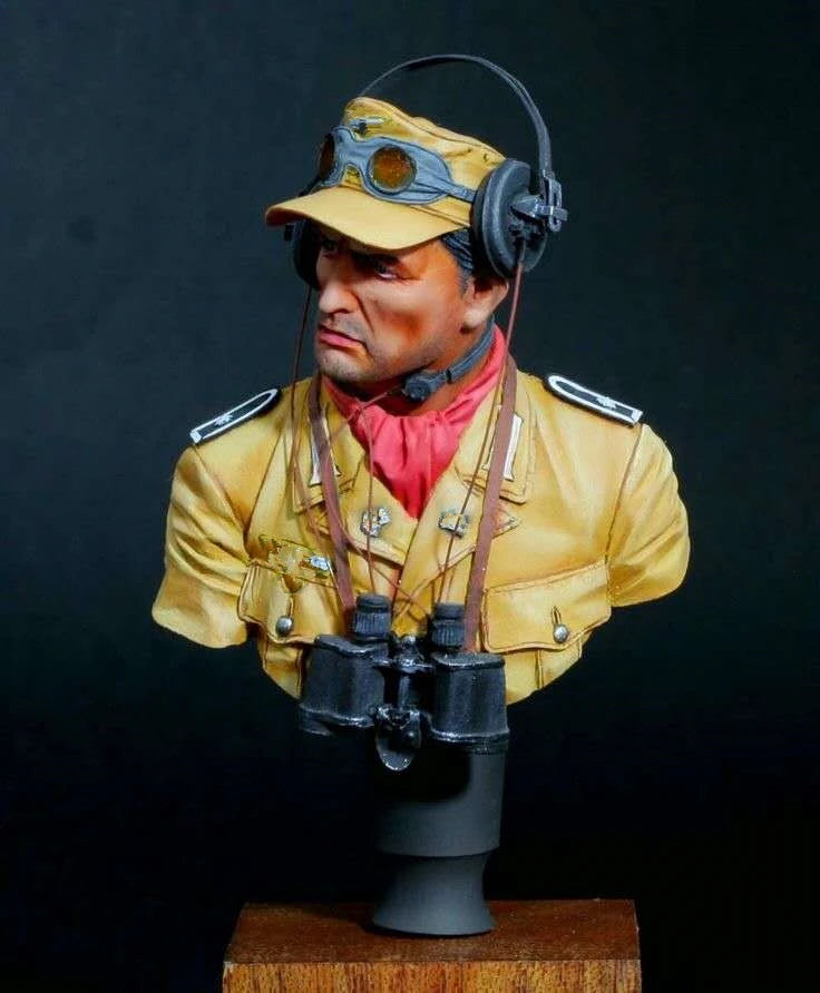 1/10 WWII British Officer North Africa, Resin Model Bust Kit, Unassembled and Unpainted